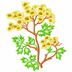 Flowers And Tree Embroidery Design 6 Flowers And Tree Embroidery Design 6